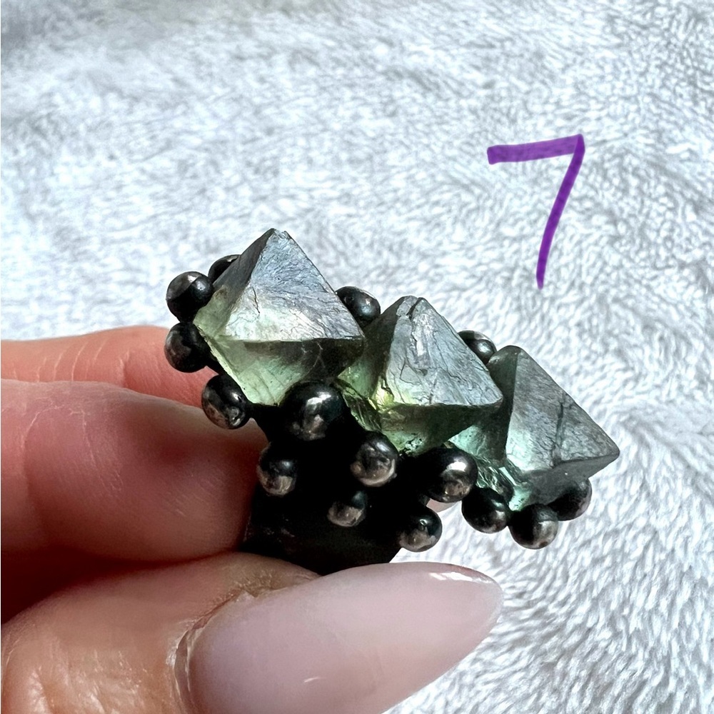 333 Octahedron Fluorite Statement Ring - Picture 9 of 9